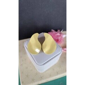 1980s Wavy Yellow Earrings